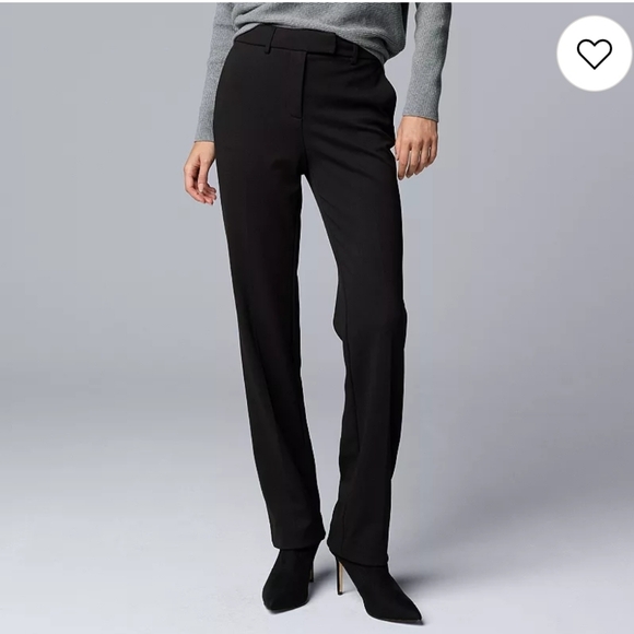 Simply Vera Vera Wang Pants - Simply Vera Vera Wang Women's High-Rise Slim Straight Stretch Dress Pants